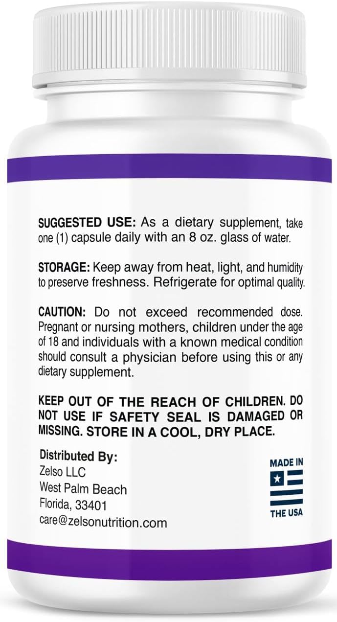 ZELSO GLP-1 Probiotic with Akkermansia Muciniphila - Supports Gut Health & Appetite Control - 500M CFU Multi-Strain Probiotic with Prebiotic GLP1