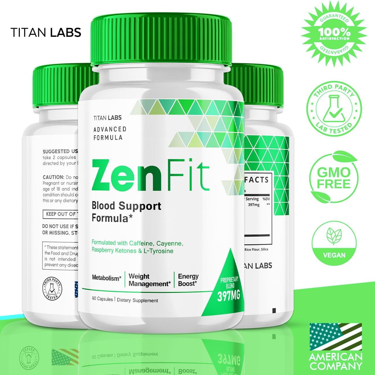 ZenFit Advanced Blood Sugar and Keto Support Capsules - Natural Dietary Supplement (60 Capsules)