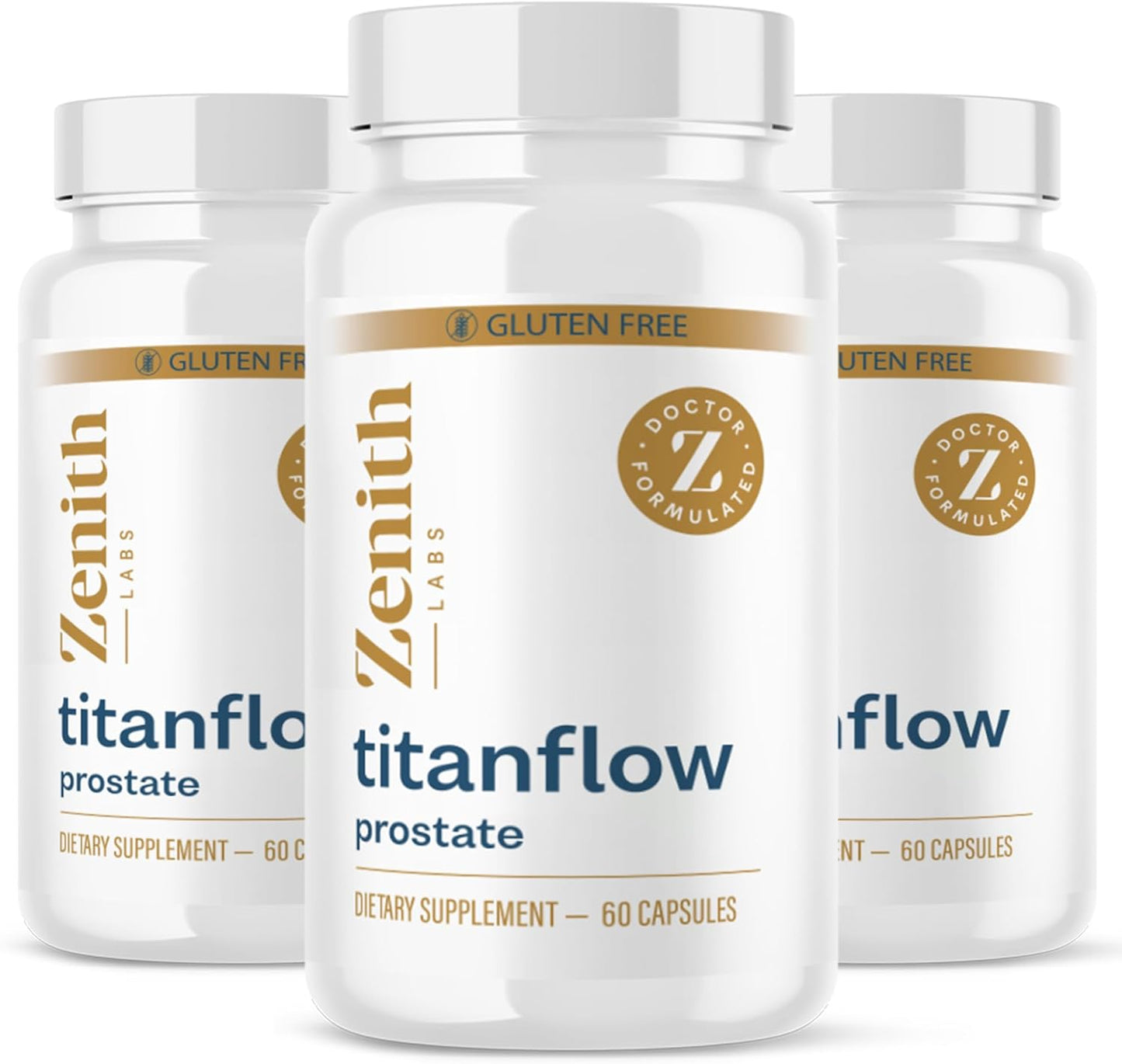 Zenith Labs TitanFlow Prostate Supplements with Pumpkin Seed Oil - Support Urinary & Prostate Health - 3 Pack