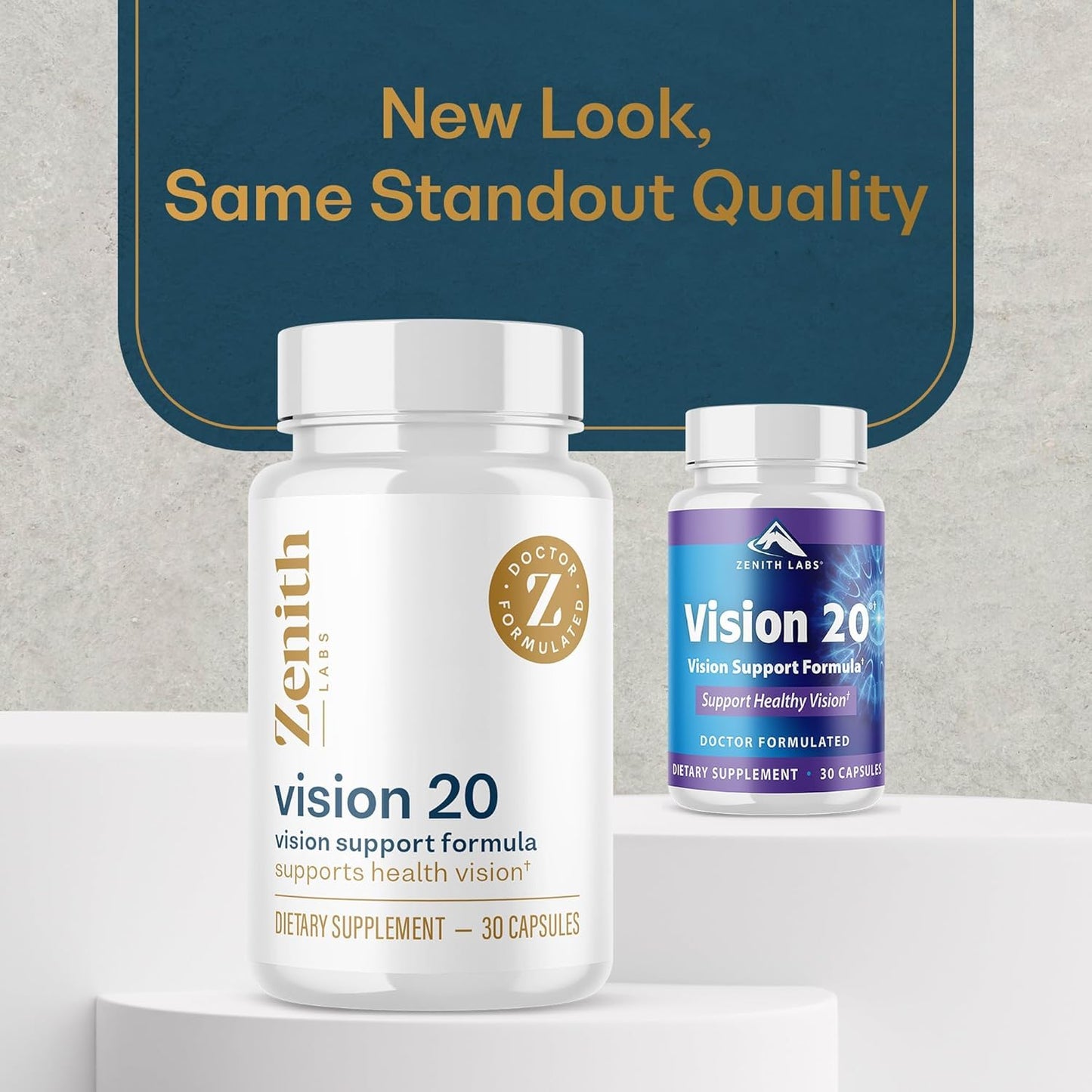 Zenith Labs Vision 20 Eye Vitamins with Lutein, Zeaxanthin, and Bilberry Extract - Enhances Eye Health and Reduces Eye Strain - Carotenoid Blend, 2 Pack