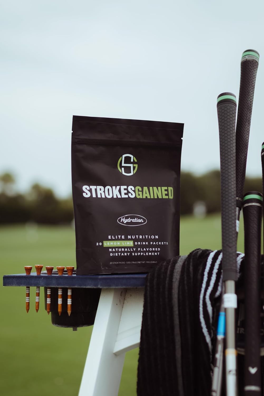 Zero Sugar Lemon Lime Golf Electrolyte Mix - 20 Stick Packs for Strokes Gained Hydration