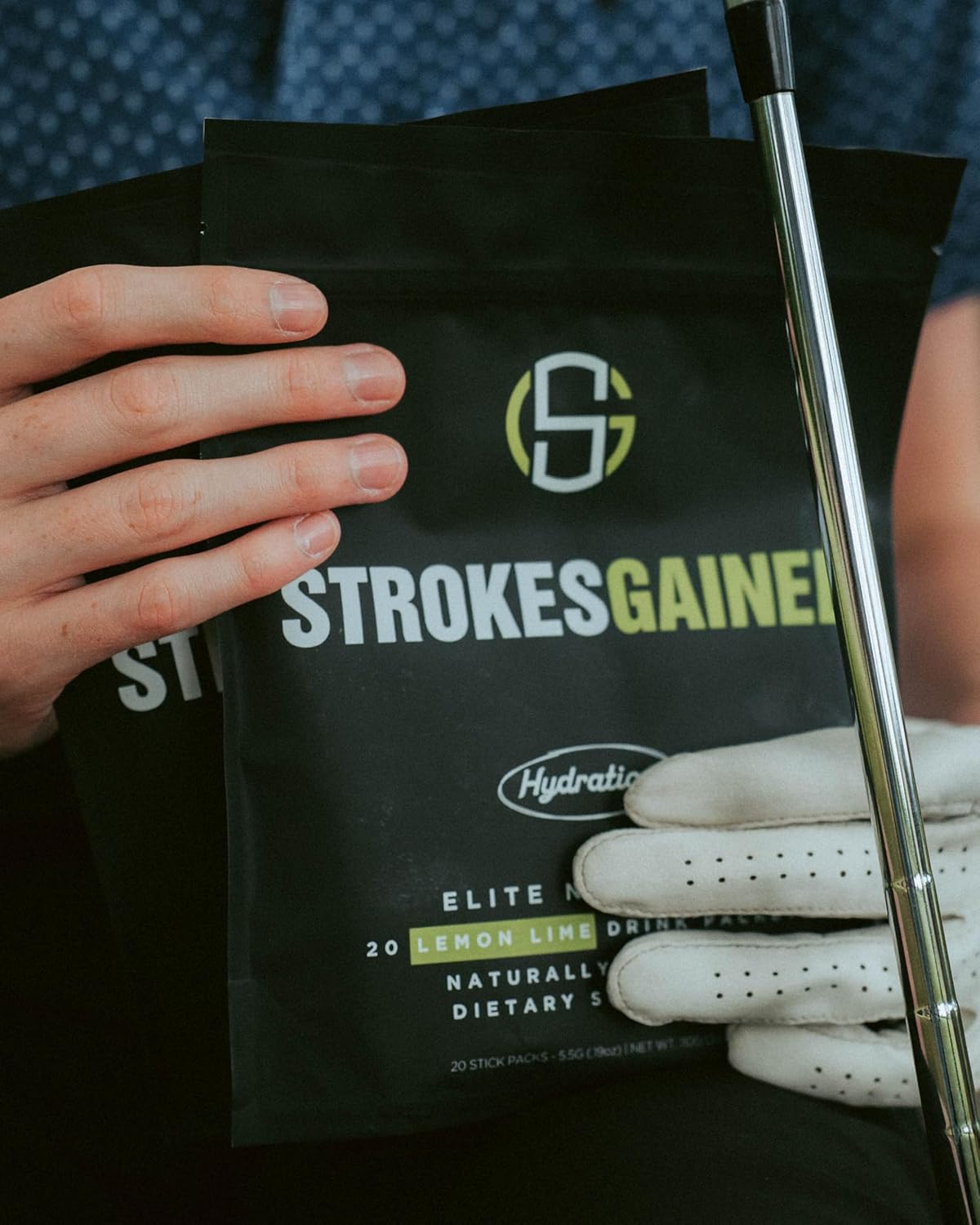 Zero Sugar Lemon Lime Golf Electrolyte Mix - 20 Stick Packs for Strokes Gained Hydration