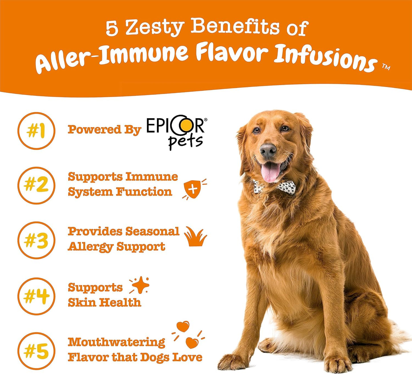 Zesty Paws Allergy & Immune Support Infusions for Dogs - Omega 3 Salmon Oil - Sensitive Skin Relief - EpiCor Pets, Colostrum, Quercetin - Seasonal Allergy Relief - Chicken Flavor - 16 fl oz