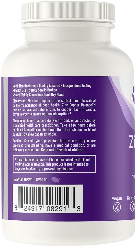 Zinc Copper Balance Supplement (100 capsules) by AOR