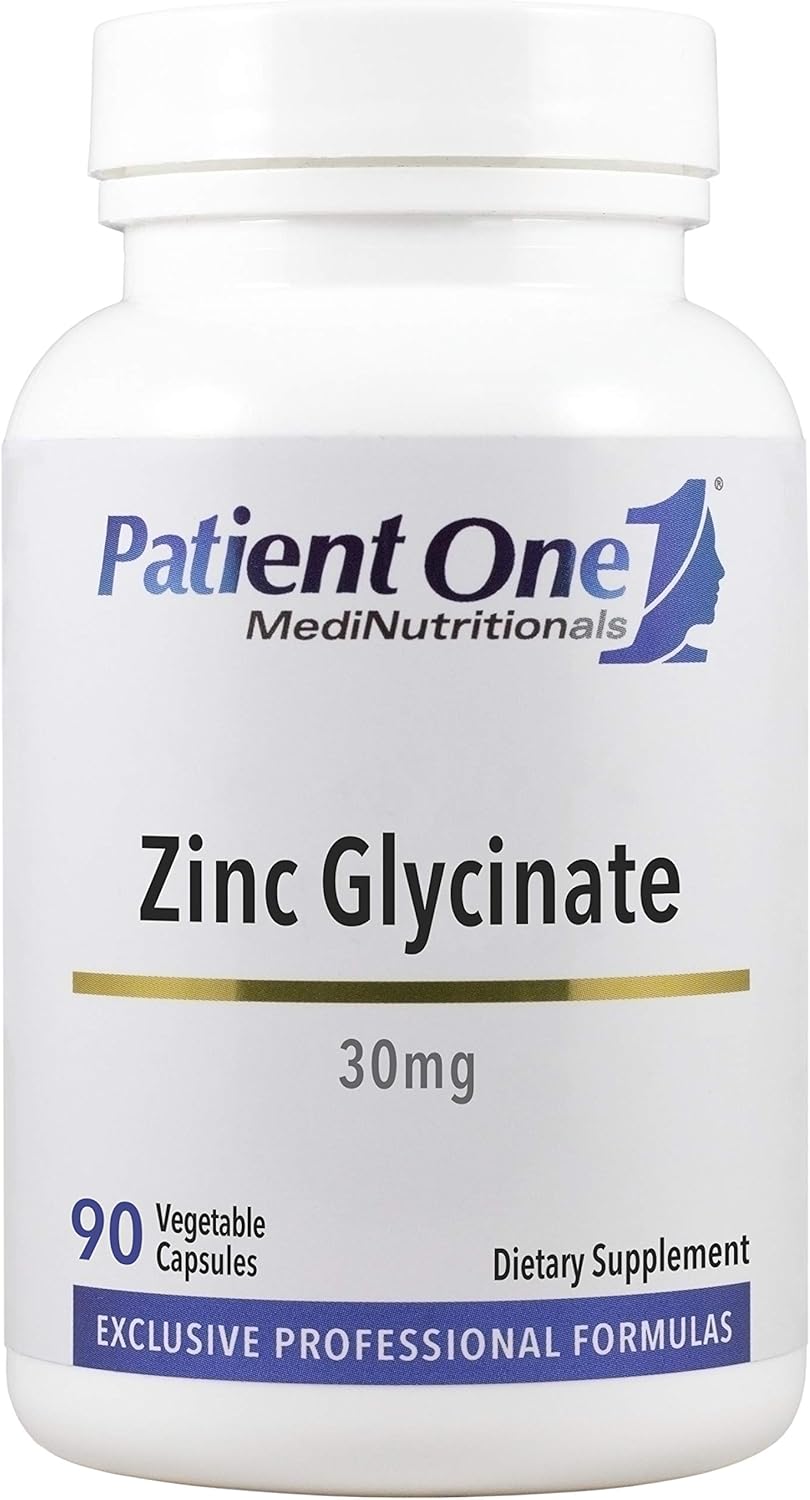 Zinc Glycinate 30mg Capsules for Immune System Support - 90 Count