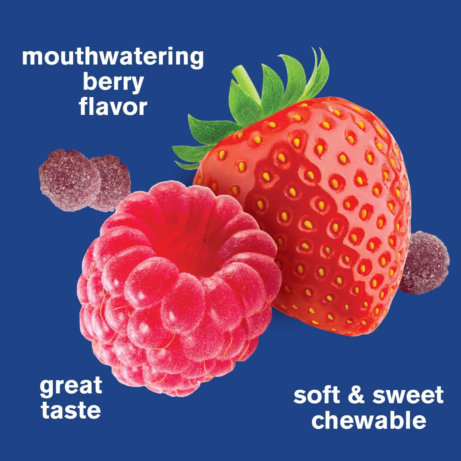 Zinc Gummies 50mg - Immune Support and Antioxidant Health - Berry Flavor - Gluten-Free, GMO-Free - 60 Gummies