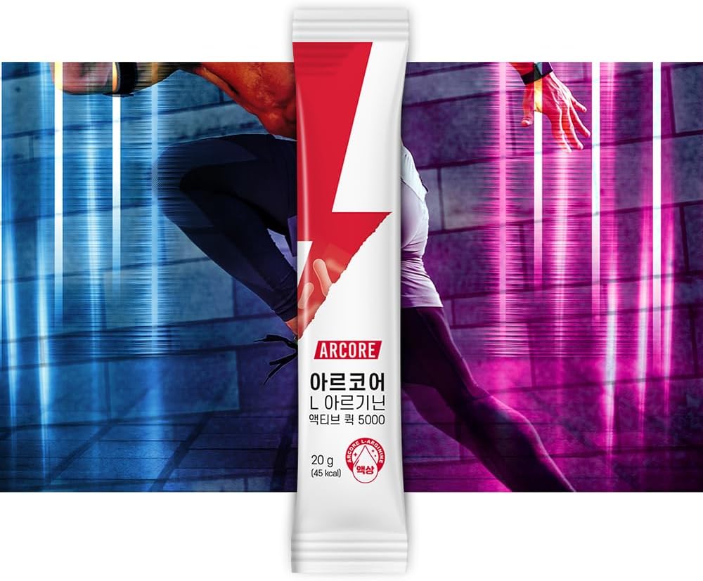 ZIOSTAND BOTO Arcore L-Arginine Active Quick 5000 Liquid Supplement, Lemon Flavor, 20g x 15 Sticks, High Dose Energy & Recovery Support