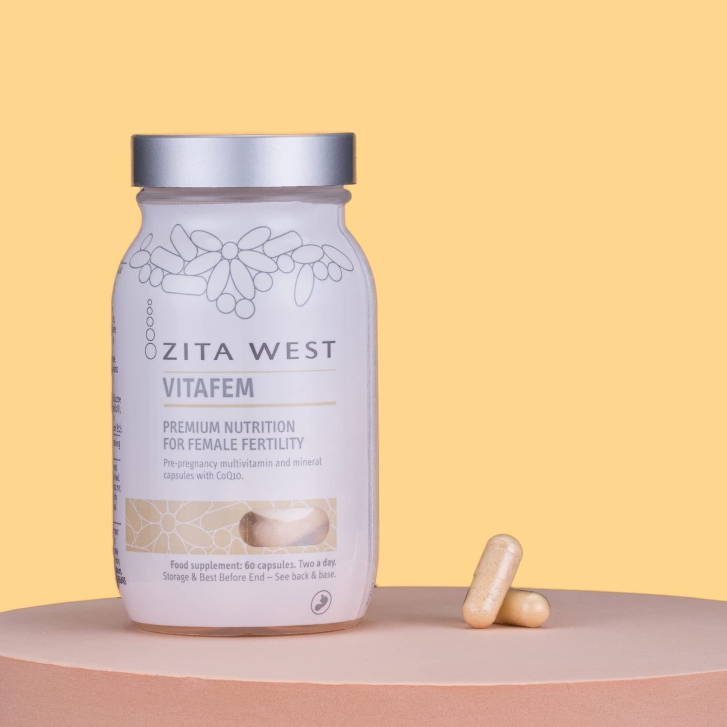 Zita West Vitafem Prenatal Vitamins with Folate - Premium Fertility Supplement for Women - 60 Capsules (1 Month Supply)