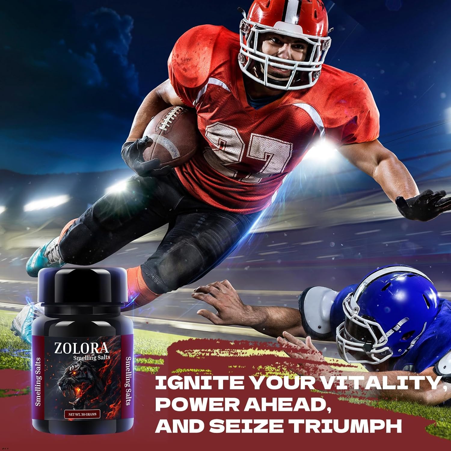 ZOLORA Smelling Salts: Powerful Ammonia Inhalants for Athletes in Powerlifting & Hockey, Energy Boost, Focus, Motivation - USA Made