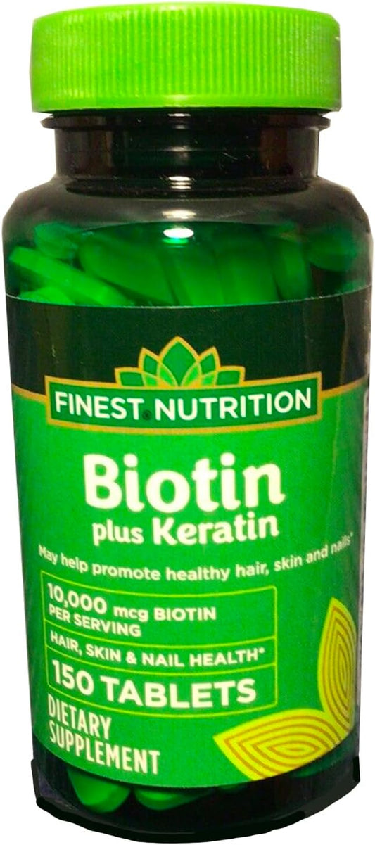 ZZP Biotin and Keratin Supplement - 150 Tablets for Healthy Hair and Nails
