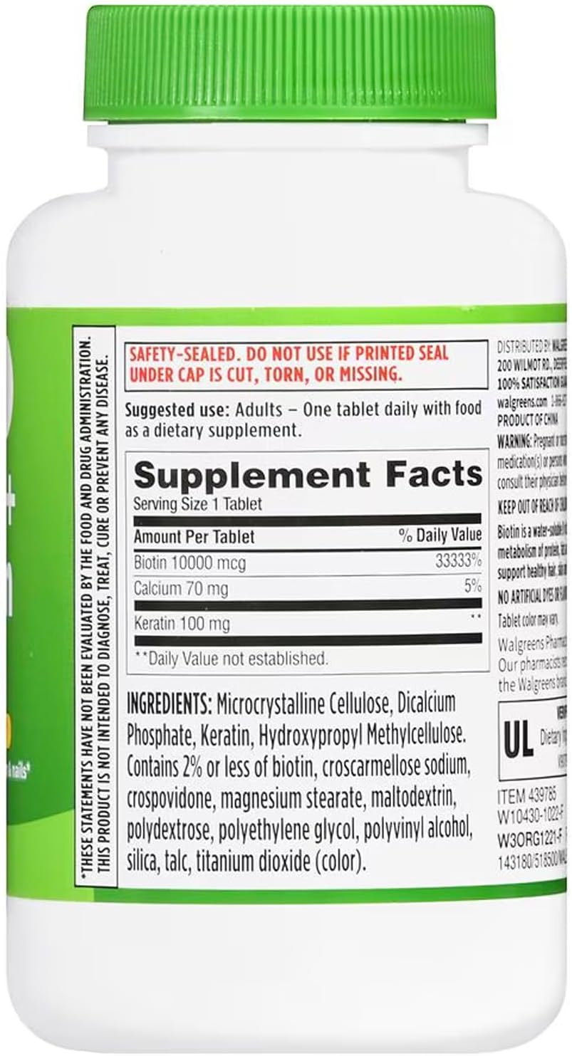 ZZP Biotin and Keratin Supplement - 150 Tablets for Healthy Hair and Nails