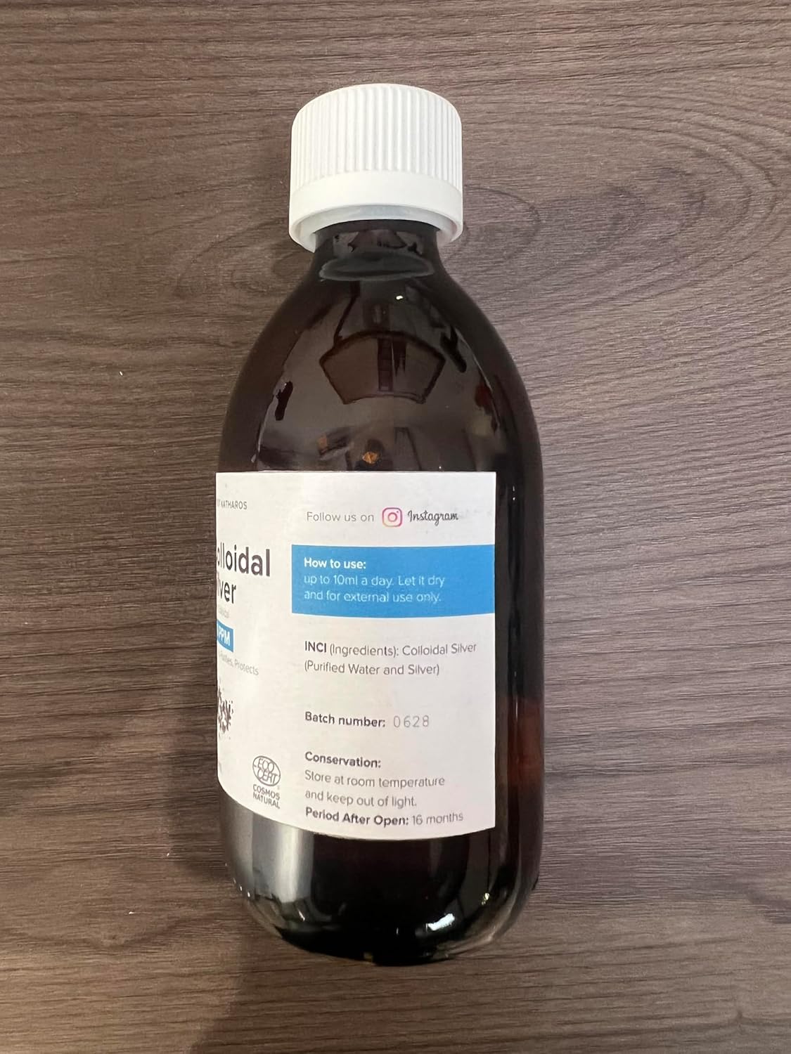 10 fl oz Institut Katharos Colloidal Silver Liquid & Spray Set - Bioactive Hydrosol Silver Water for Immune Support - 40 PPM Ionic Minerals - Organic Plata Coloidal