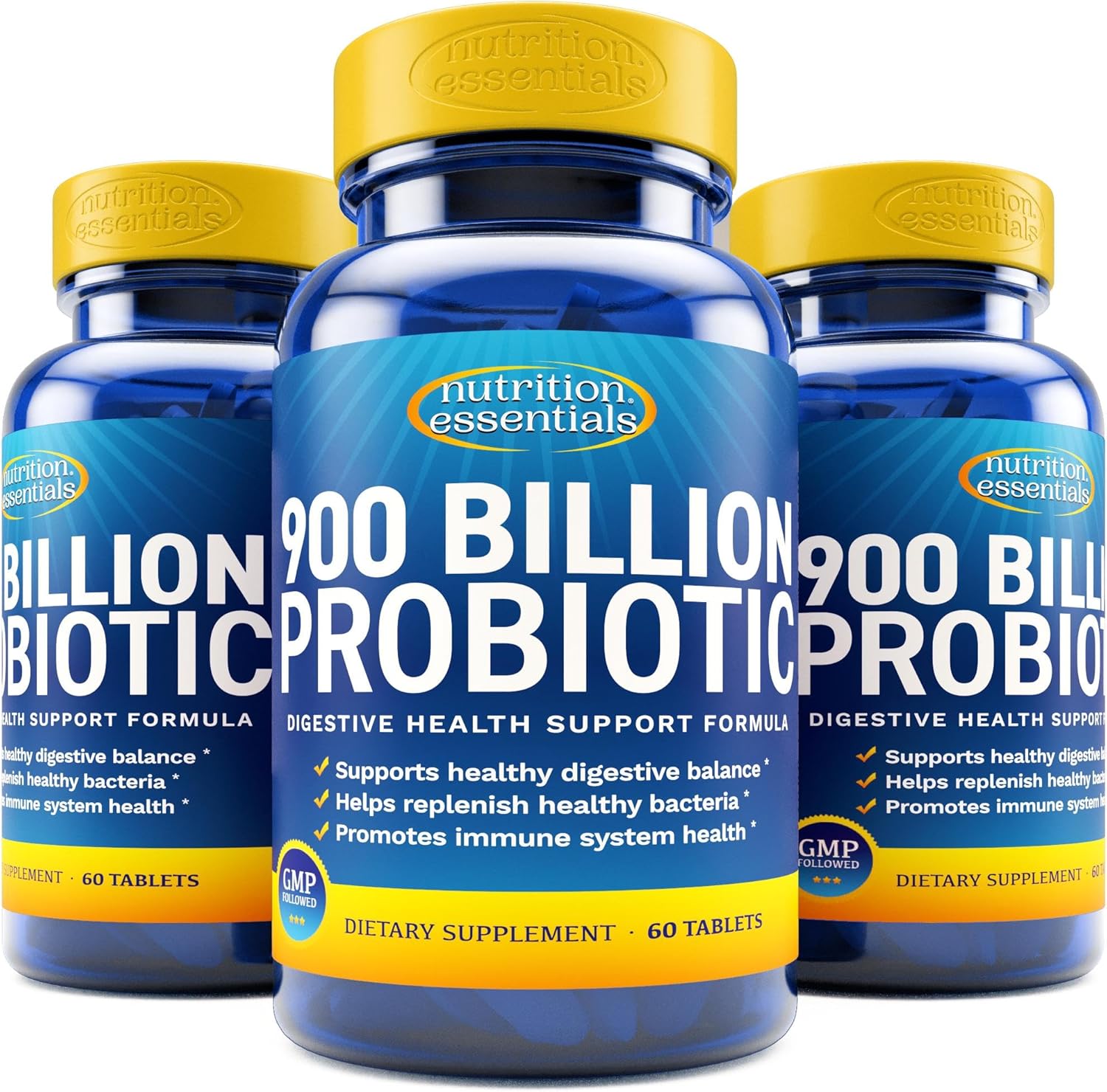 10 Month Supply Probiotic Digestive Health Support for Women & Men - USA Made Vegan Formula with Prebiotic Blend - 62% More Stable Gut Health Probiotics
