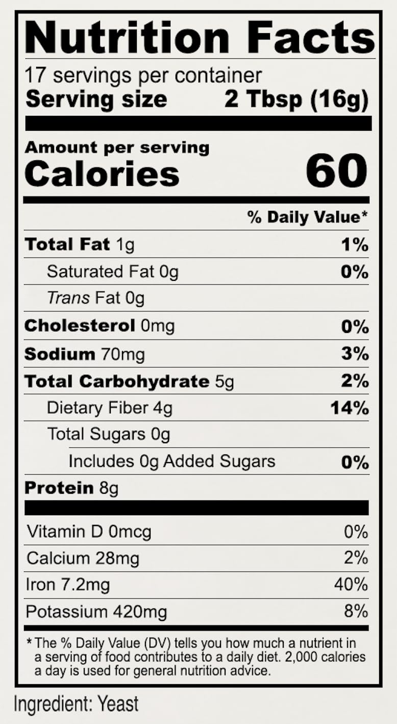 10 oz Anthony's Premium Nutritional Yeast Flakes - Non Fortified, Gluten Free, Non-GMO - Batch Tested