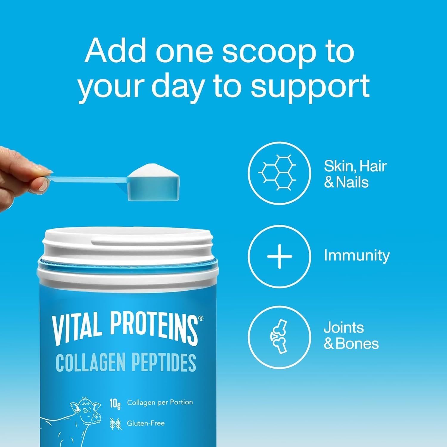 10 oz Vital Proteins Unflavored Collagen Peptides for Healthy Skin & Hair - 284g Powder