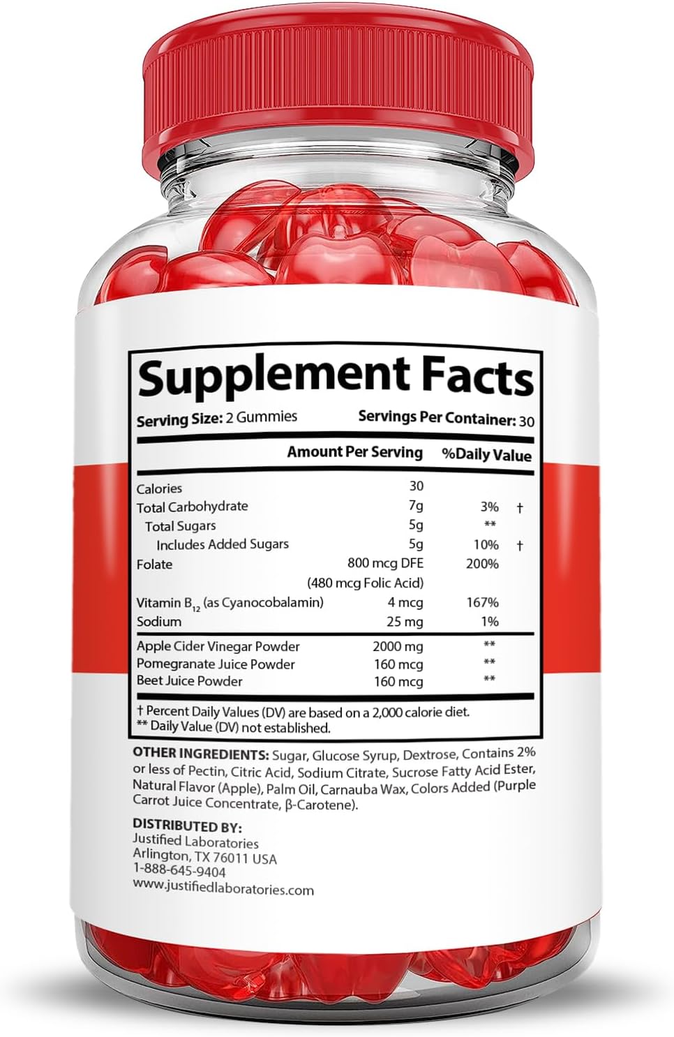 10 Pack Rapid Lean Keto ACV Gummies 2000MG with Pomegranate Beet Juice B12 - Vegan & Non GMO