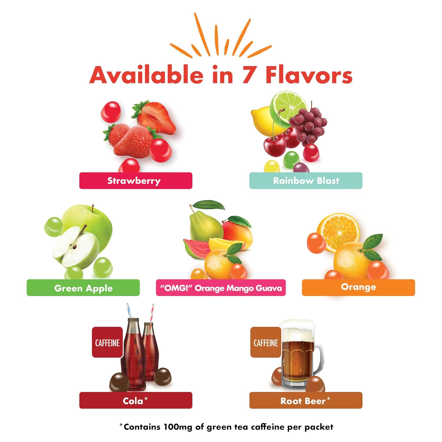 10 Packets of Bonk Breaker Rainbow Blast Energy Chews with Dairy-Free, Gluten-Free Ingredients for Quick Energy and Focus