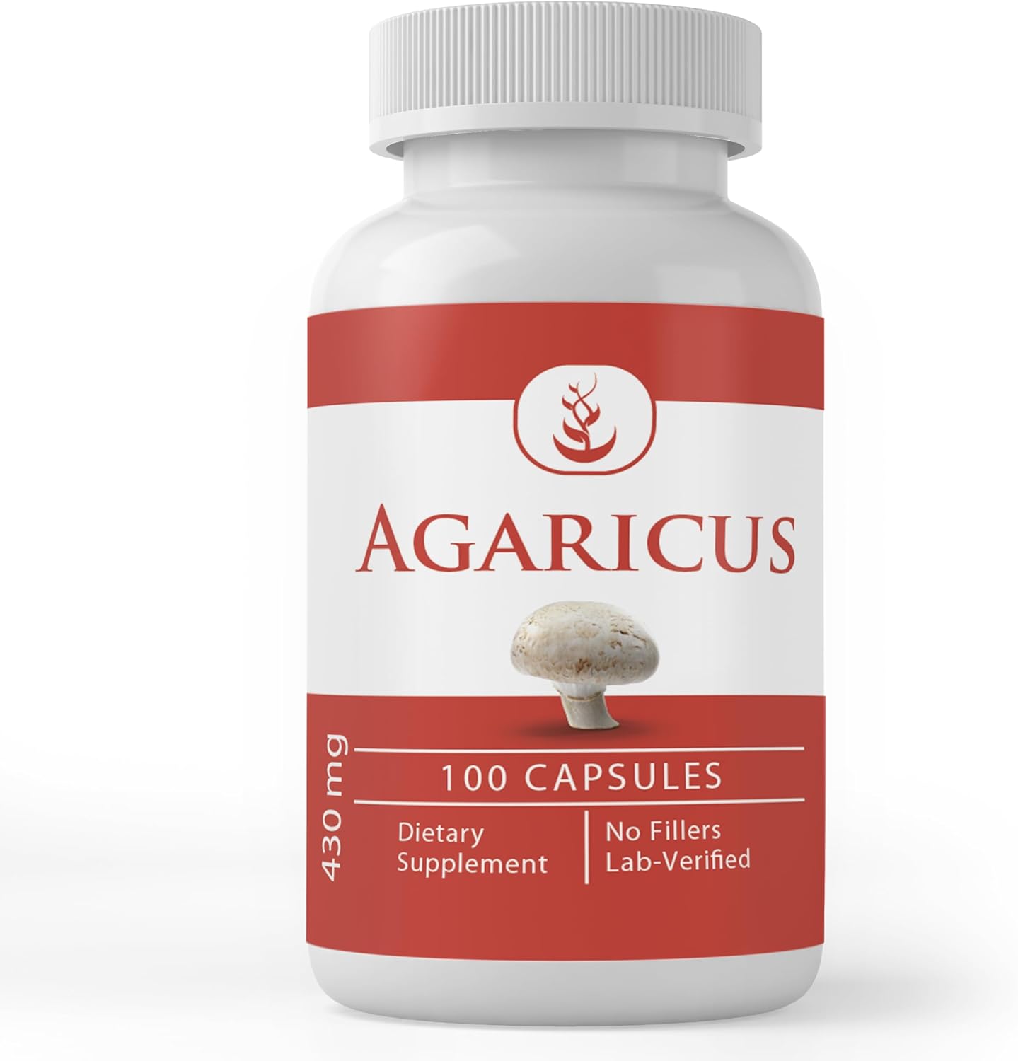 100 Capsules of Lab Verified Agaricus with Pure Original Ingredients - No Additives or Fillers