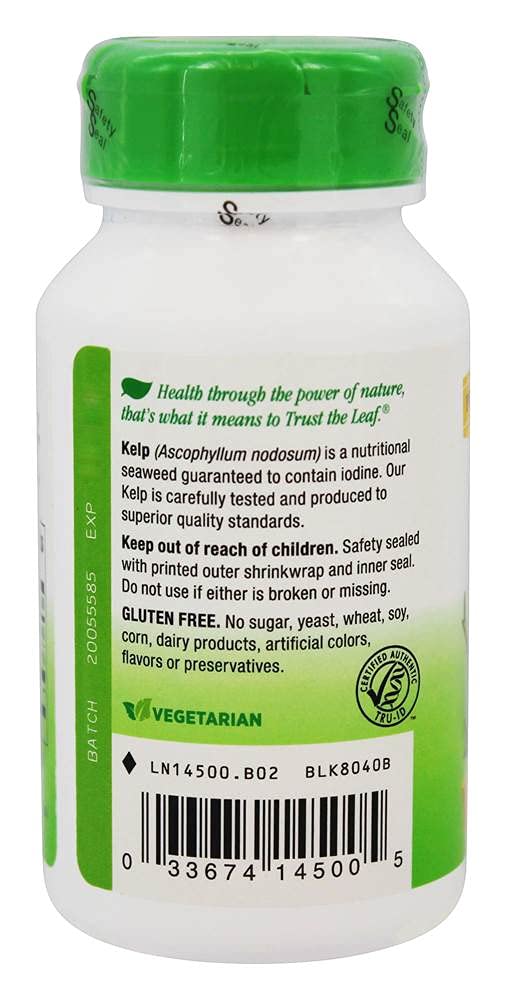 100 Capsules of Nature's Way Kelp Supplement for Thyroid Support and Healthy Metabolism
