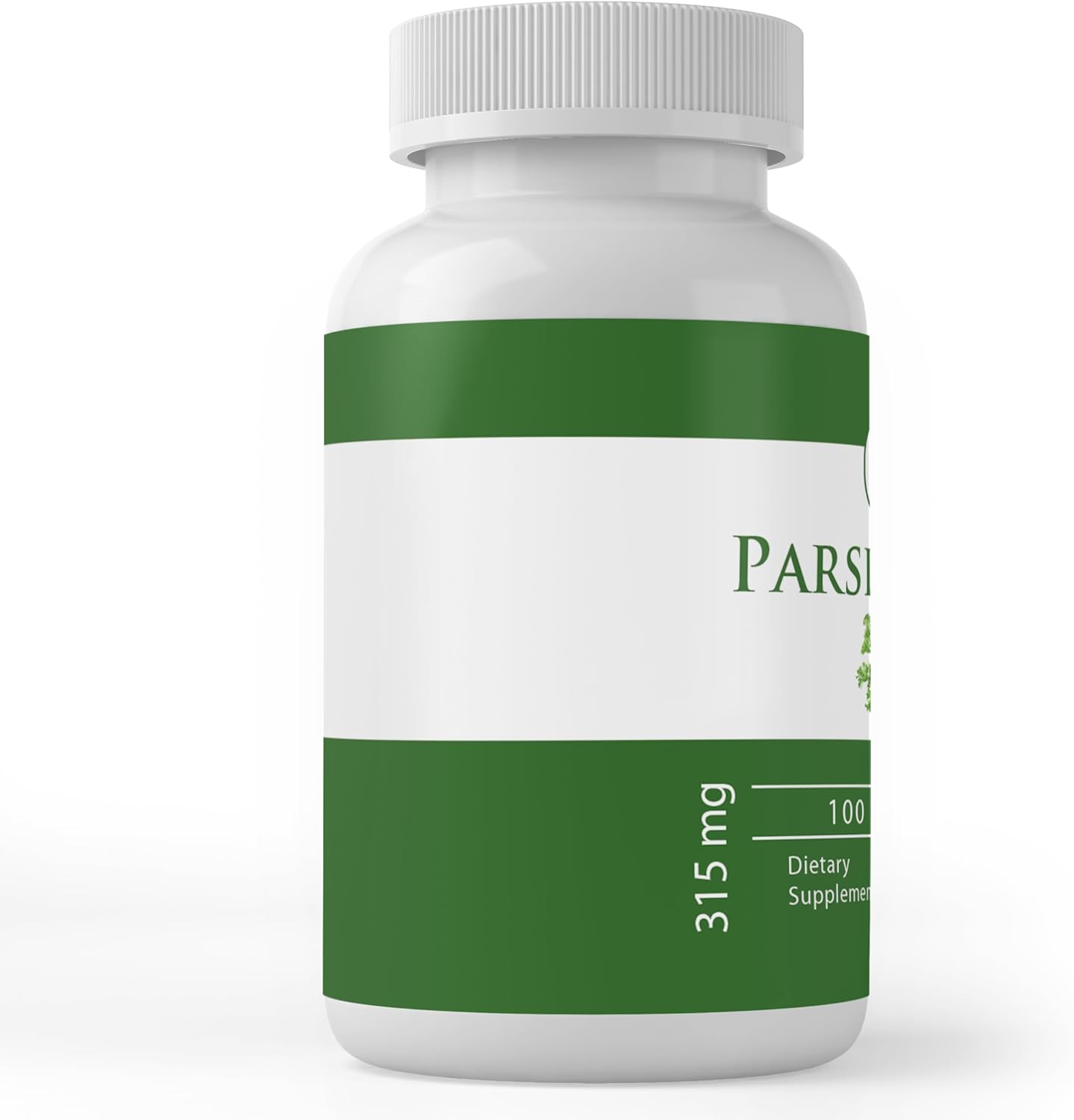 100 Capsules of Pure Parsley, No Additives or Fillers, Lab Verified