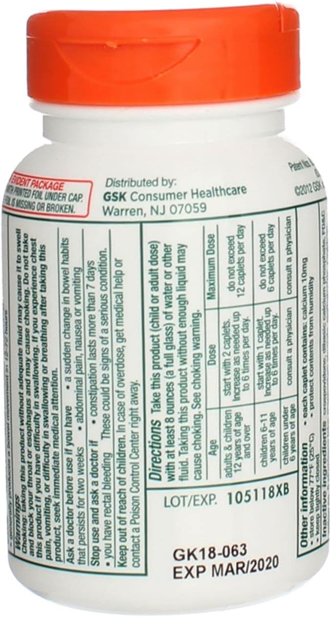100 Count Citrucel Caplets for Gentle Constipation Relief