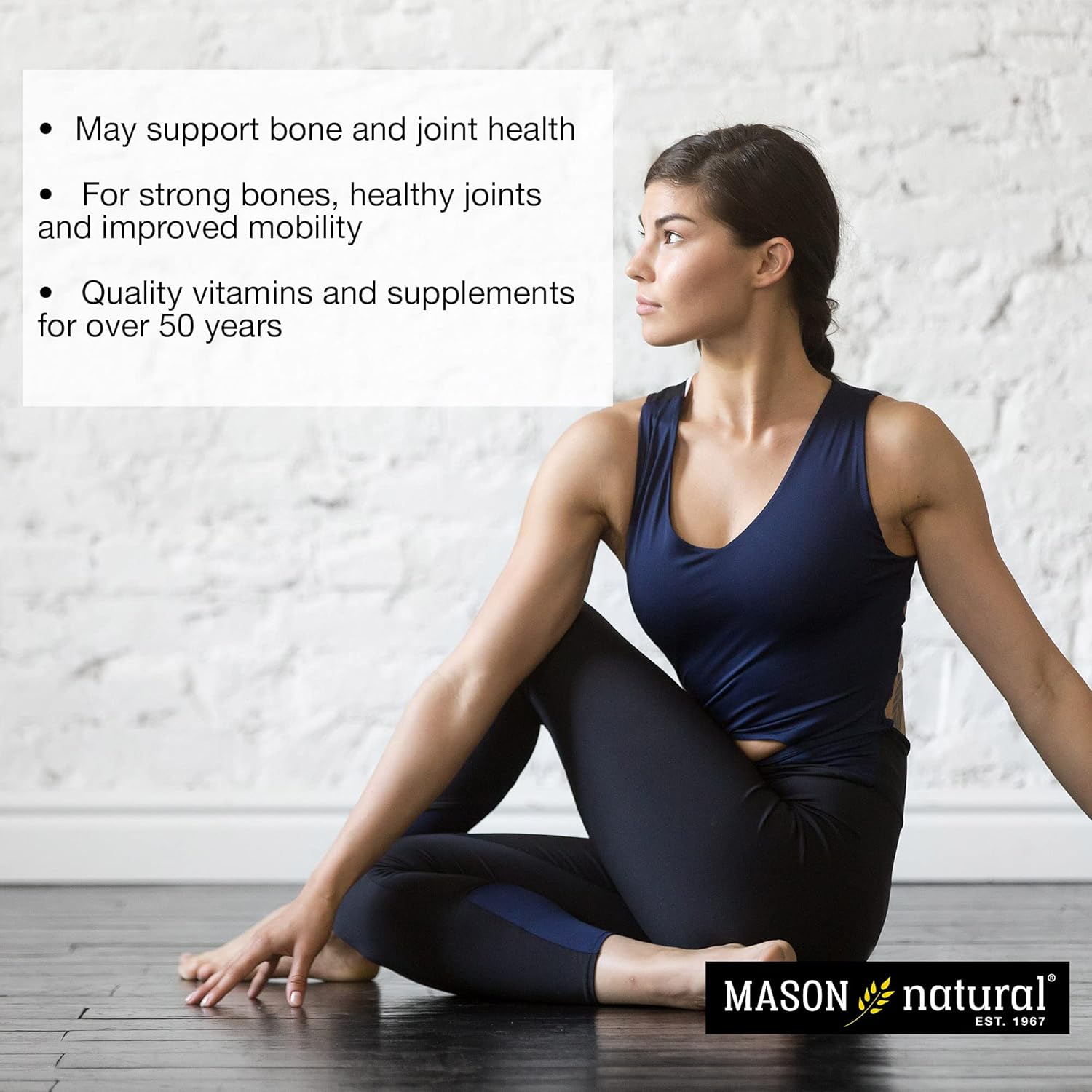 100 Count MASON NATURAL Calcium Magnesium & Zinc Tablets - Vitamins for Bone Health and Immune Support