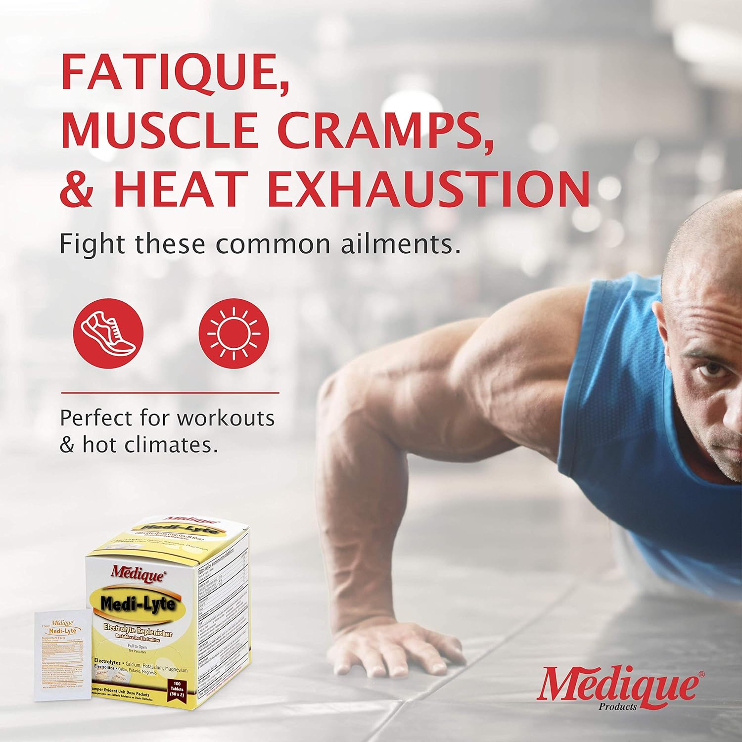 100-Count Medique 03033 Medi-Lyte Electrolyte Tablets with Potassium Chloride for Cramps