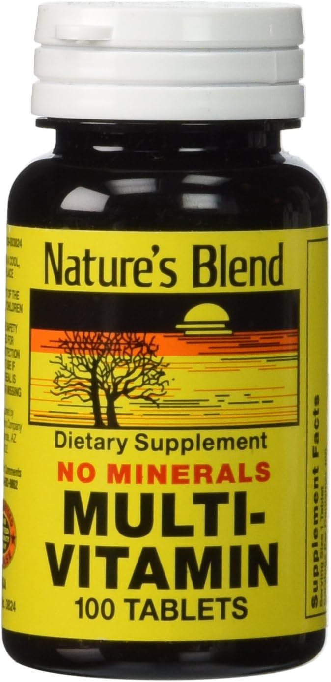 100-Count Nature's Blend Multi-Vitamin Tablets without Minerals (Model 3824)