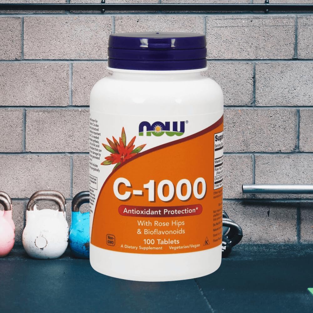 100 Count NOW Foods Vitamin C-1000 Veg Capsules for Immune Support