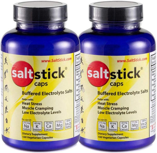 100 Count SaltStick Caps Electrolyte Replacement Capsules - Pack of 200 (Packaging May Vary)