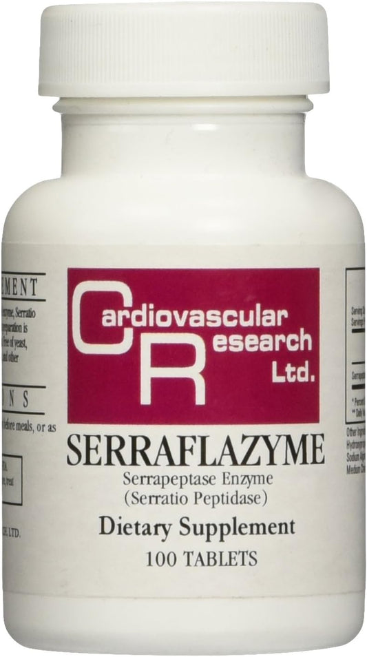 100 Count Serraflazyme Tablets for Cardiovascular Health Research