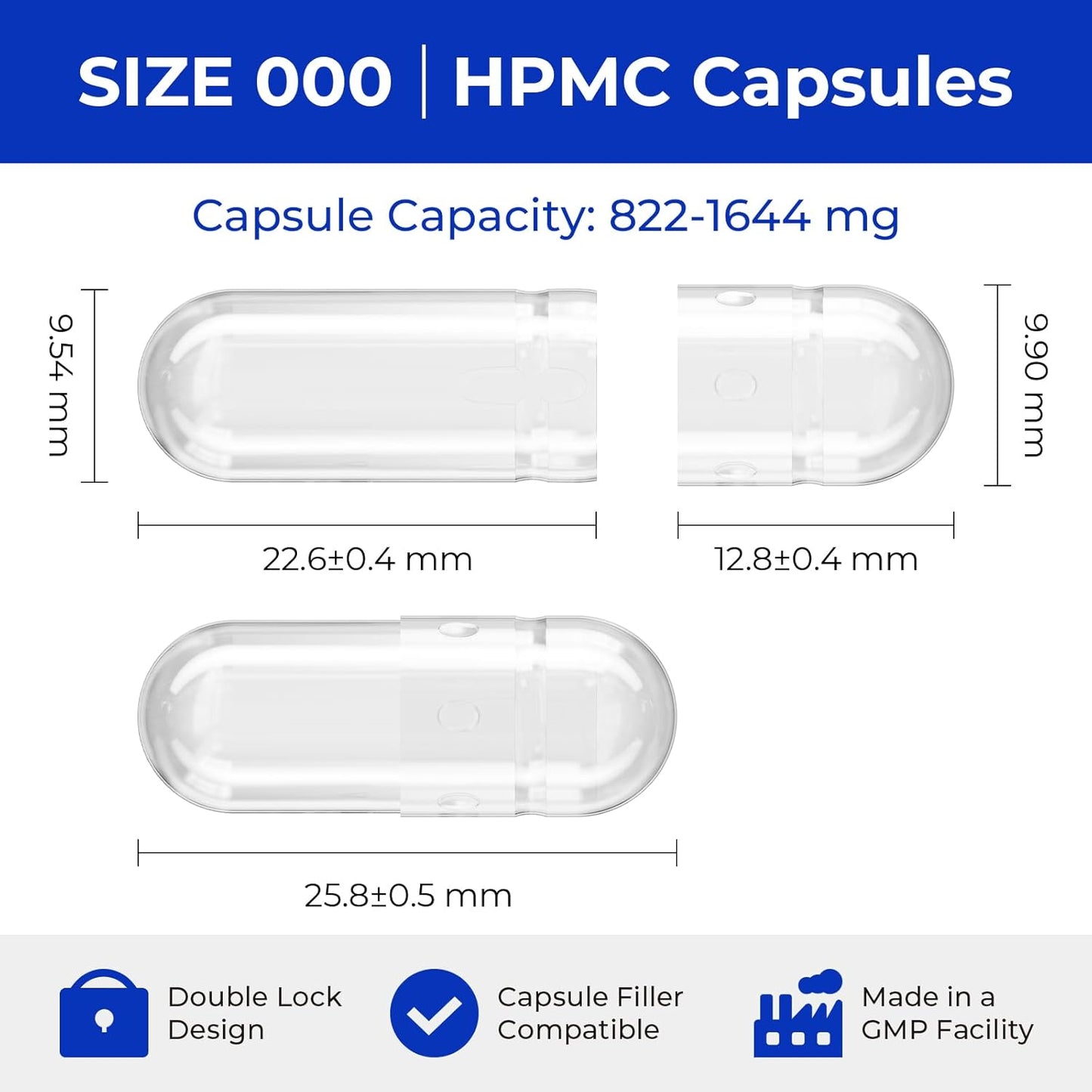 100 Count Size 000 Vegan Empty Capsules with Micro Lab Spoons - DIY Vegetable Capsule Filling Kit for Veggie Caps