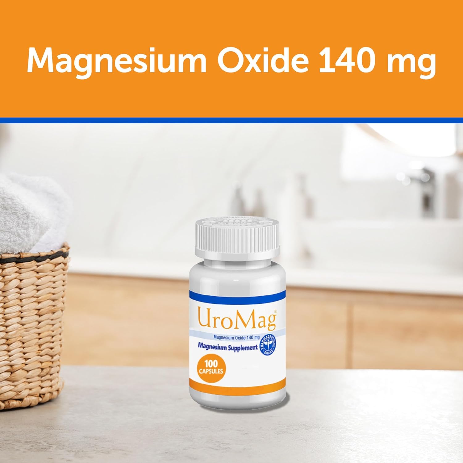 100 Count Uro-Mag Magnesium Oxide Dietary Mineral Supplement