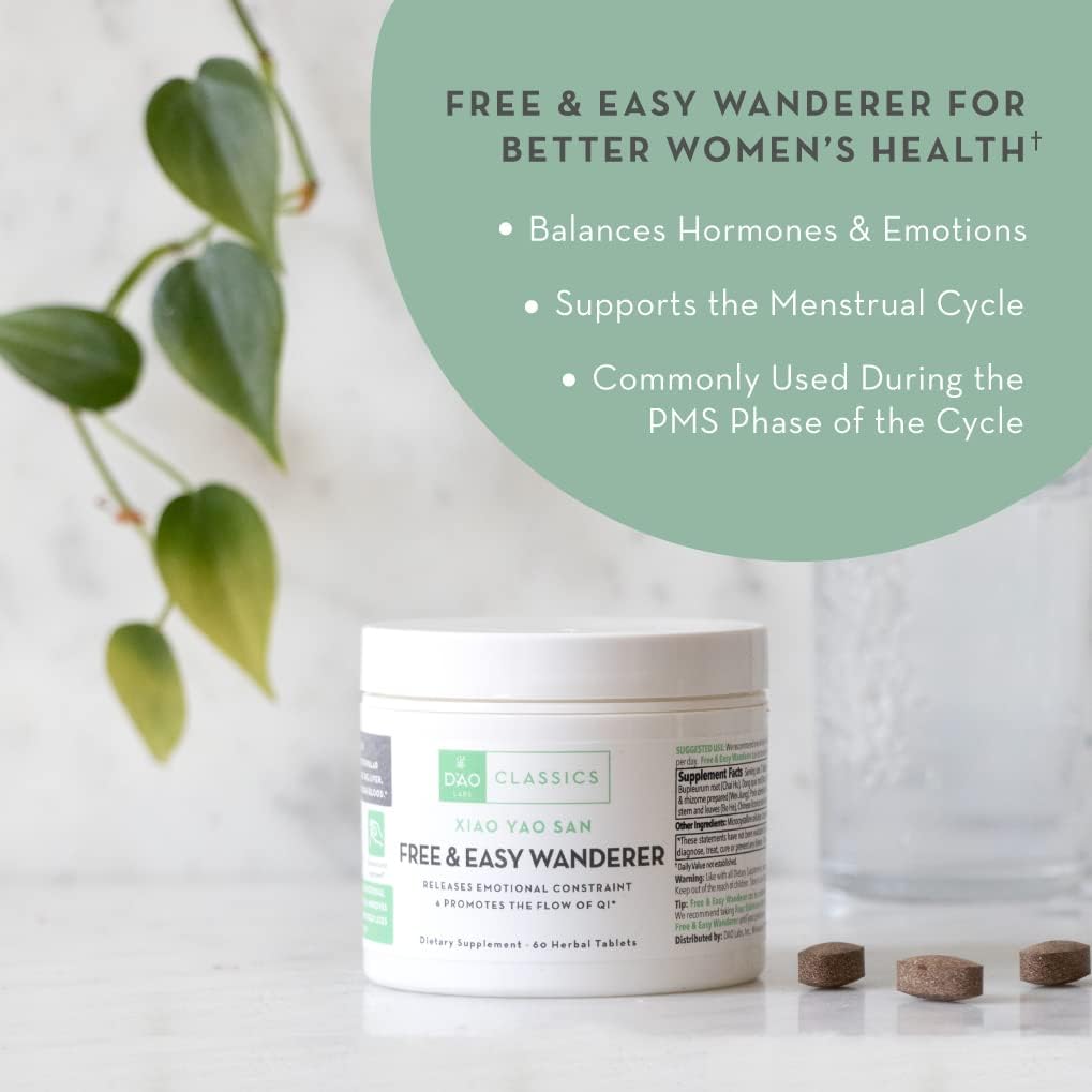 100 Herbal Capsules of D'AO Labs Free & Easy Wanderer - Xiao Yao San Formula