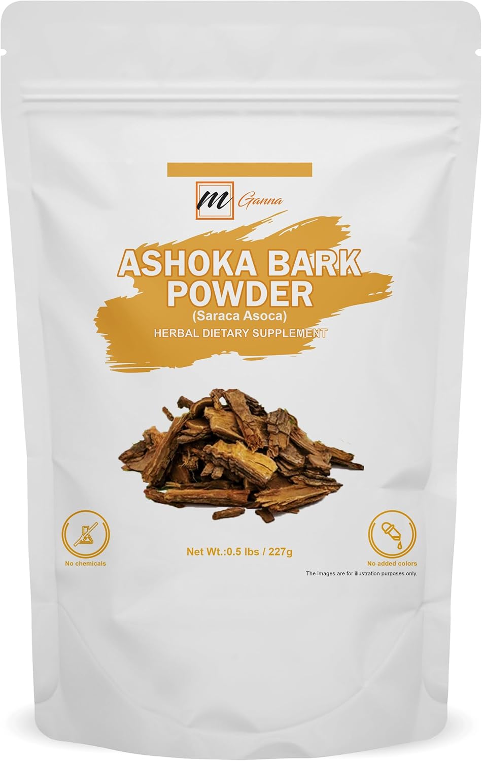 100% Natural Ashoka Bark Powder for Health and Skin Care - 0.5 LBS / 227 GMS - mGanna
