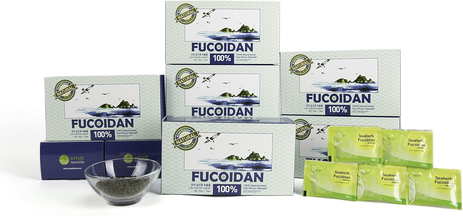 100% Natural Brown Seaweed Extract Fucoidan Powder (50g) - USFDA Approved SeaHerb Supplement