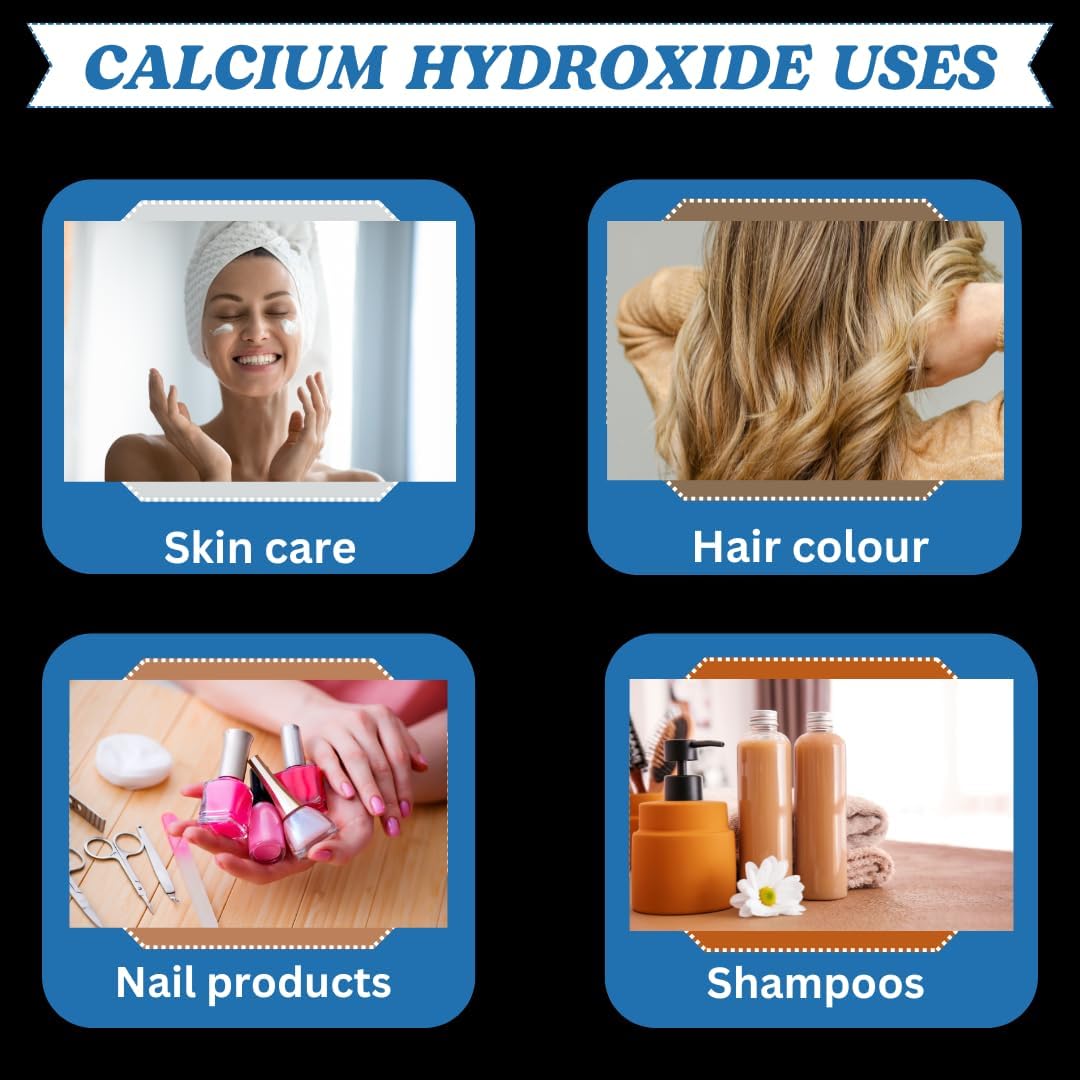 100% Natural Calcium Hydroxide Powder for Food & Cosmetics - 227g / 0.5lbs