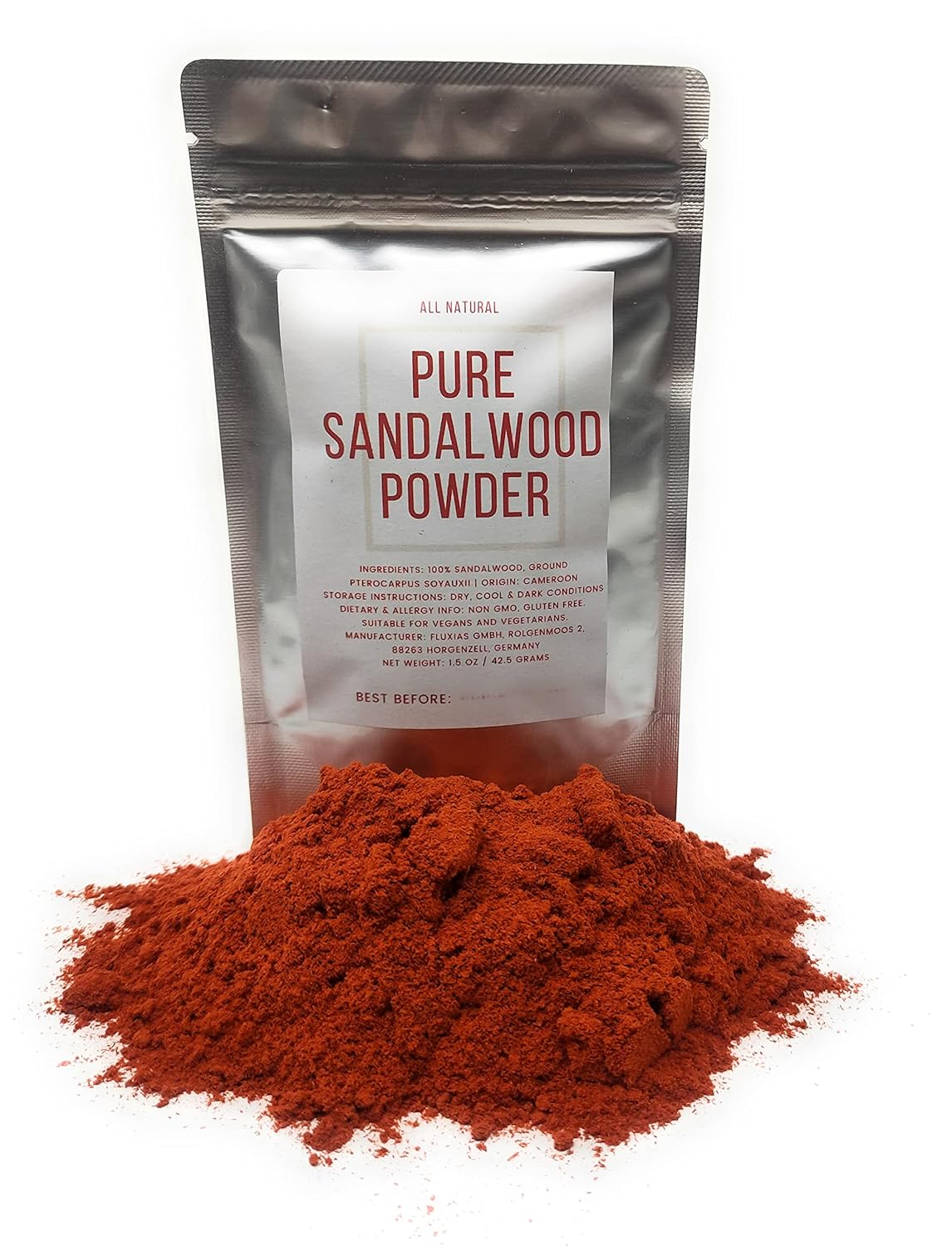 100% Natural Culinary Grade Sandalwood Powder - Raw Vegan Non-GMO Sandalwood Dust by Naturegrail