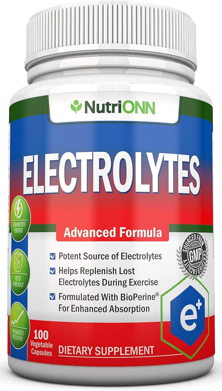 100 Natural Electrolyte Replacement Capsules for Hydration & Renewal - Keto Friendly Pills with Trace Minerals Potassium, Magnesium, Sodium Salts - Sugar-Free Formula for Revitalizing Energy