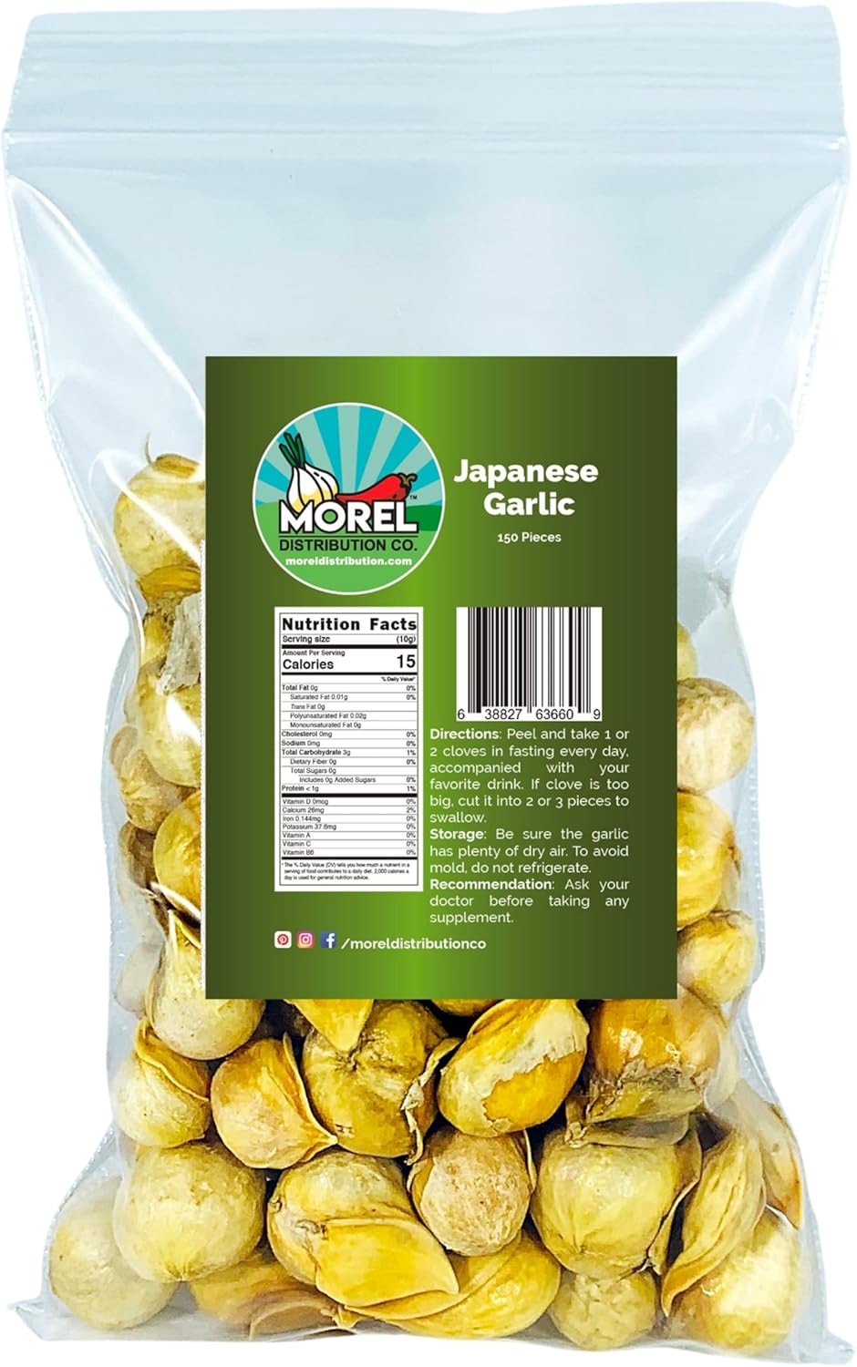 100% Natural Japanese Garlic Cloves (AJO Japones) - 150 Pieces