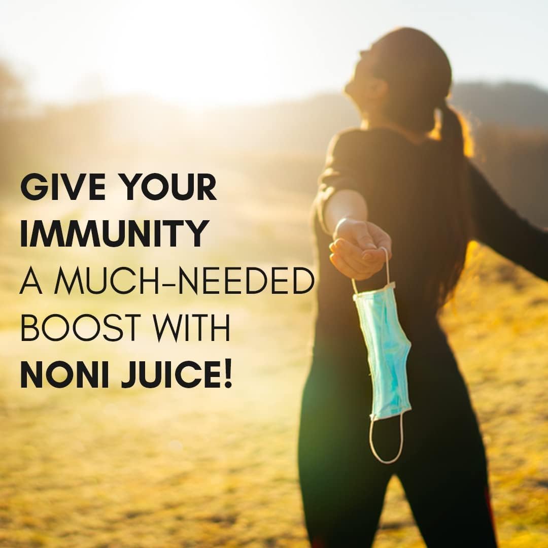 100% Natural Pure Nutrition Noni Gold Juice Concentrate 1000ml Pack - Vegetarian Indian Plant & Fruit Extracts for Health