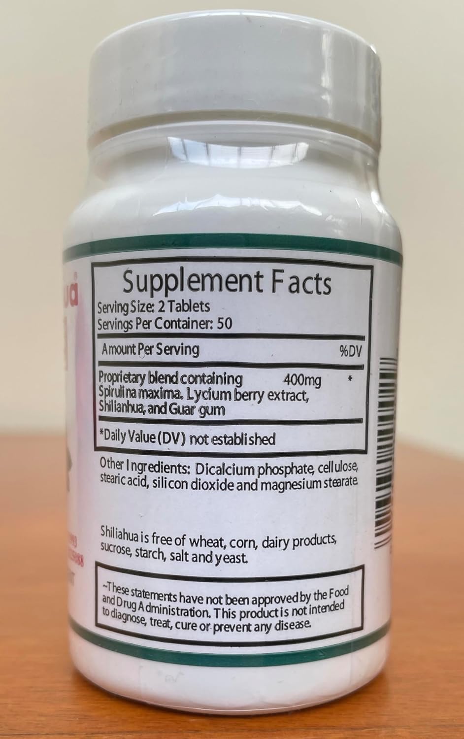 100% Natural Shilianhua Rocky Lotus Plant Extract Tablets with Other Ingredients - 100 Count