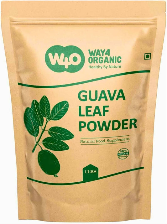 100% Natural W4O Guava Leaf Powder for Hair, Skin, and Nails - Organic Guava Leaf Tea for Hair Re-Growth - No Preservatives - Pack of 1