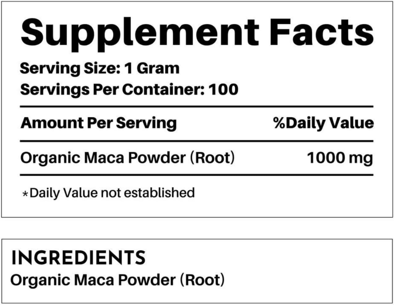 100% Organic Maca Root Powder for Energy Boost & Hormonal Balance - Vegan Superfood with 100 Servings & No Additives