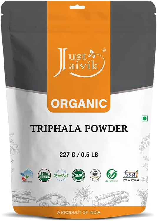 100% Organic Triphala Powder 227g | Supports Immunity & Digestion | Natural Antioxidant | Certified Organic by OneCert Asia