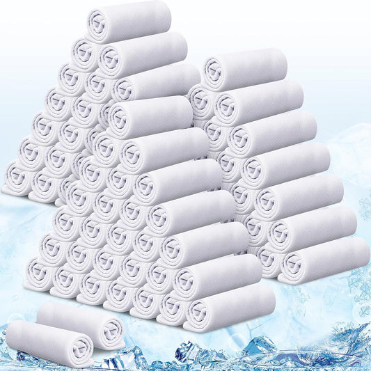 100 Pack Microfiber Cooling Towels for Sports, Gym, Yoga, Golf, and Beach - Breathable Ice Towels for Neck and Face