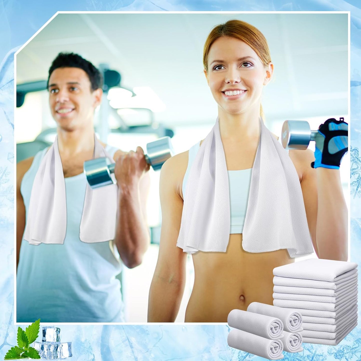 100 Pack Microfiber Cooling Towels for Sports, Gym, Yoga, Golf, and Beach - Breathable Ice Towels for Neck and Face