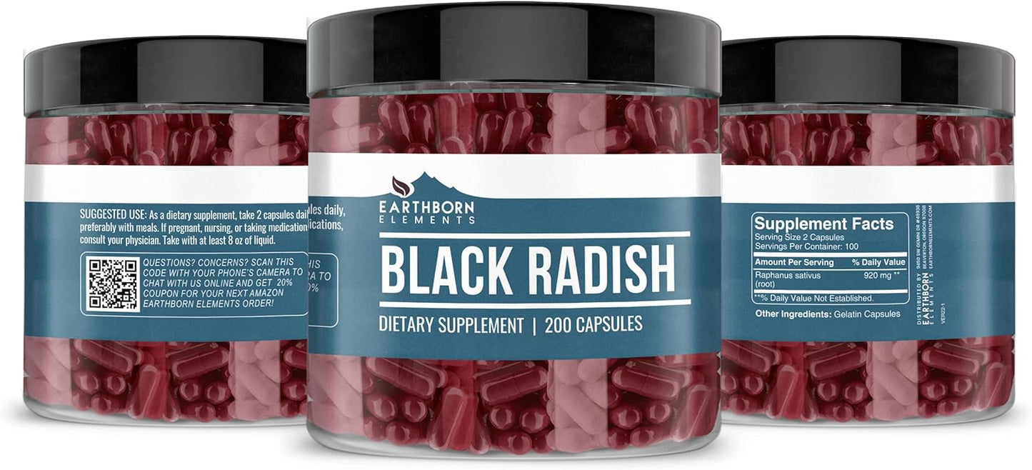 100% Pure Black Radish Extract - Earthborn Elements, Undiluted & Additive-Free