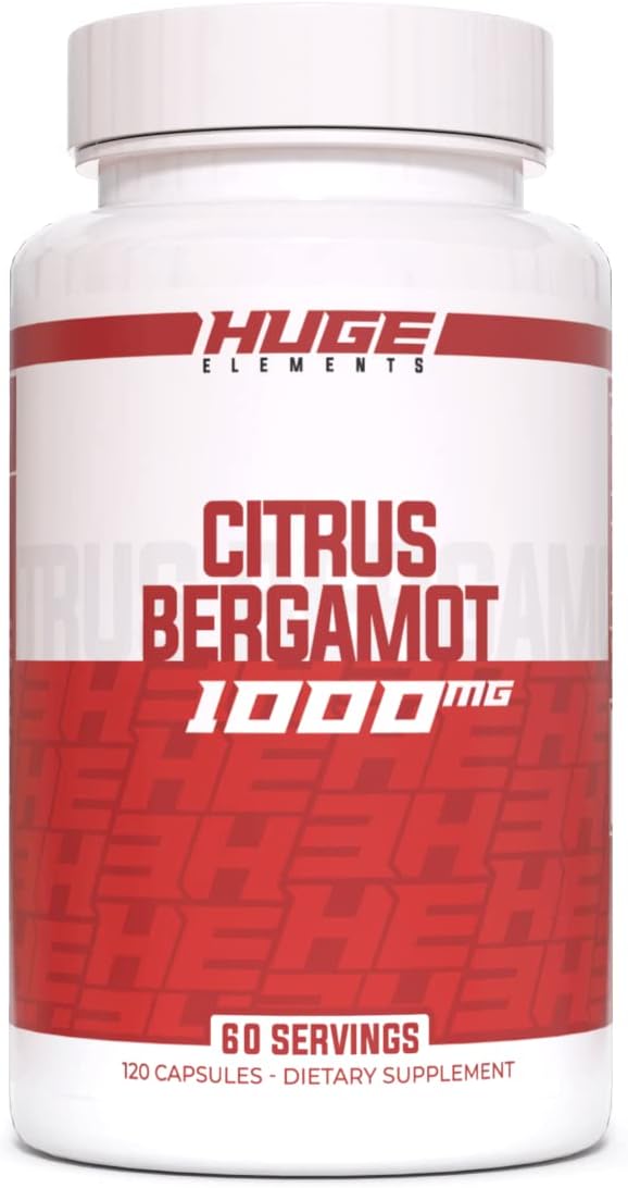 100% Pure Citrus Bergamot Extract Capsules - 1000mg per Serving - Supports Digestion, Stress Management, and Immune Health - 120 Capsules