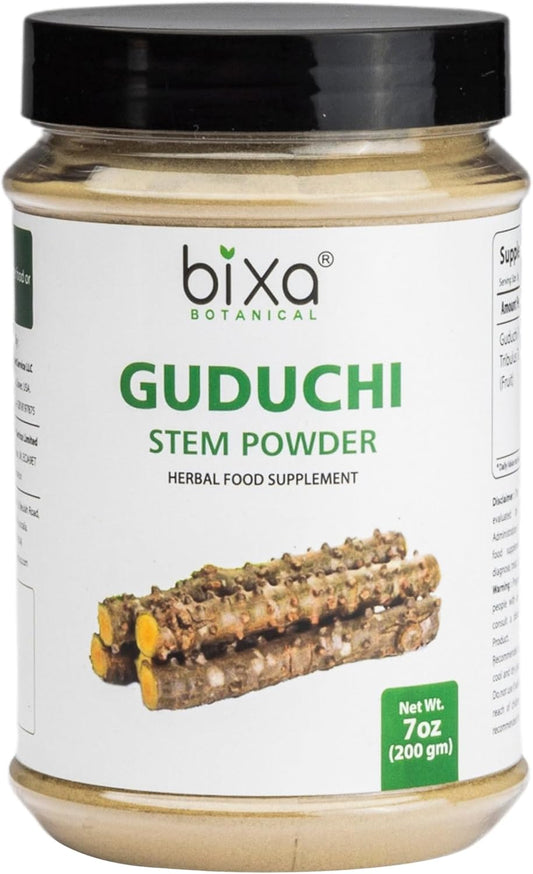 100% Pure Giloy Powder | Tinospora Cordifolia Supplement | 200g | Immunity Boost | Ayurvedic Herbal | Gluten Free & Non-GMO Vegan Formula